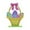 D, variant on VerPetridure Easter Wooden Crafts Painted Rabbit Chick Tulips Eggs Table Decoration Crafts Ornaments