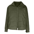 thumbnail image 4 of ZyeKqe Coats for Women Stand Collar Long Sleeve Zip up Jackets Fall Winter Solid Color Outwear with Pockets, 4 of 6