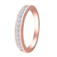 thumbnail image 3 of Mauli Jewels Engagement Rings for Women 0.78 Carat Elegant Princess Cut Diamond Wedding Band channel 14K Rose Gold, 3 of 6