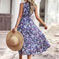 thumbnail image 4 of Vestido ajustado con cuello en V sin mangas de primavera y verano informal con estampado elegante para mujer OAVQHLG3B Store lin121212, 4 of 5