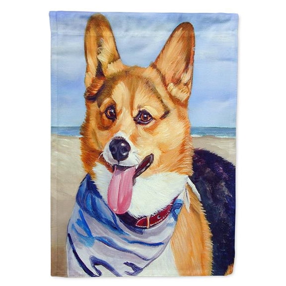 Corgi Beach Bandana Flag Canvas House Size