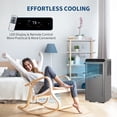 thumbnail image 3 of Bingirl 8,000 BTU Portable Air Conditioner Cools Rooms Up to 350 Sq.Ft, 3-In-1 Functionality, Quiet Operation, Remote Control,24H Timer, 3 of 4