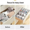 thumbnail image 5 of Underwear Organizer Set -Foldable Underwear Drawer Organizer Women Boxes for Clothes, Socks, Underwear and Bras, for Underwear Socks Neckties, Scarves and Handkerchiefs-6 /7/11 Compartments, 5 of 9