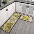 thumbnail image 2 of Lemon Kitchen Mats Set of 2, Lemon Kitchen Decor Rugs and Mats Farmhouse Plaid Tree and Truck Mat for Floor,Bathroom, Spring and Summer Lemon Decorations for Home 17x29 Inch-17x47 inch, 2 of 8