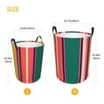 thumbnail image 2 of Lsque Vertical Stripes pattern Laundry Hamper Basket, Tall Woven Rope Hamper Basket for Clothes, Lightweight Storage Basket, Collapsible Waterproof-Medium, 2 of 8