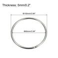 thumbnail image 2 of 304 Stainless Steel O Rings, 1 Pack 100mm Outer Dia. 5mm Thick Welded O-rings, 2 of 5
