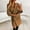 Khaki, variant on Turilly Womens Jackets Ladies Women's Fashion V-Neck Solid Long Sleeve Pocket Cardigan Casual Outwear