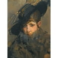 thumbnail image 3 of Isaac Israëls 14x18 Black Modern Framed Museum Art Print Titled - A Lady in a Hat with a Fur Collar, 3 of 5
