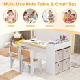 thumbnail image 7 of Costway Kids Art Table & Chairs Set with Paper Roll Wooden Craft Study Desk Active Play Natural, 7 of 7
