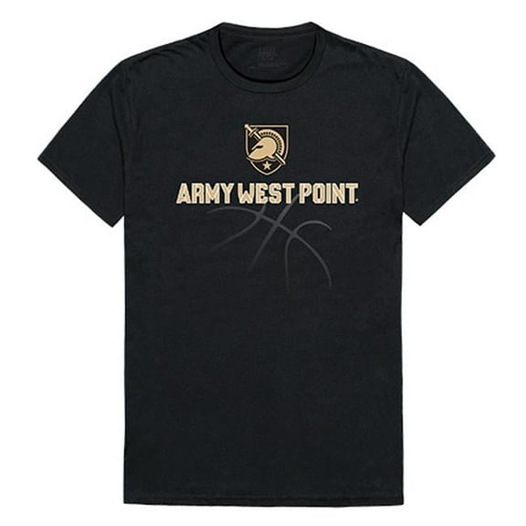 W Republic Apparel 510-174-E27-05 Basketball Tee, Military Academy, Black - 2XL