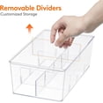 thumbnail image 2 of Lifewit 2 Pack Plastic Stackable Tea Bag Organizer, Divided Storage Bin Box for Kitchen Cabinets, Countertops, Pantry, Hold Coffee Pods, Sugar Packets, Condiments, 8 Sections, 2 of 7