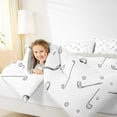 thumbnail image 5 of Homewish Golf Club Queen Comforter Set,Golf Ball Game Bedding Sets,White Gray Bedding Comforter Set For Boys Kids,Super Cozy Room Decor Reversible,3-Piece, 5 of 9