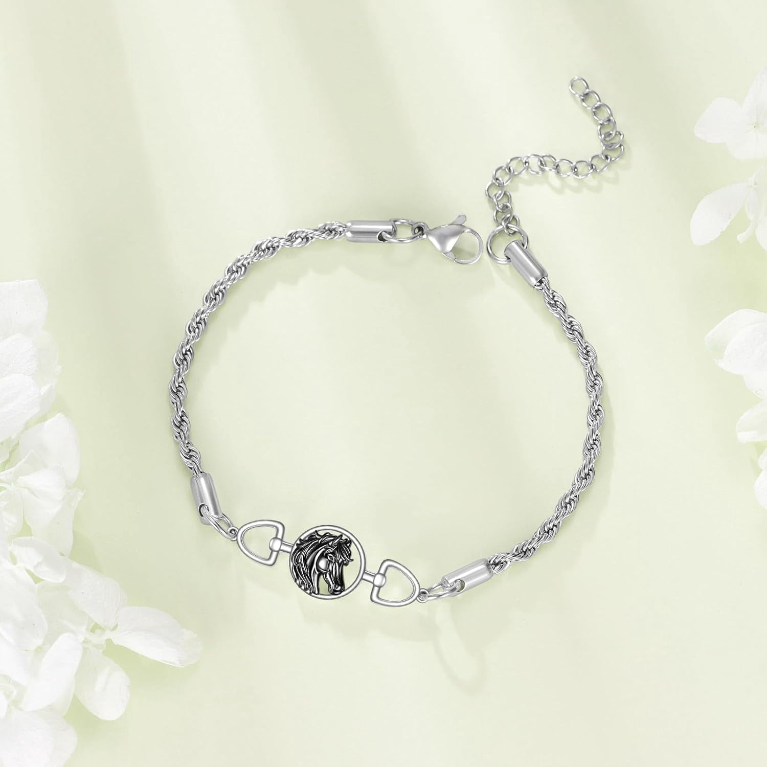 ASTRKIP Horse Bracelet Horse Snaffle Bit Bracelet Equestrian Jewelry Good Luck Gifts for Women