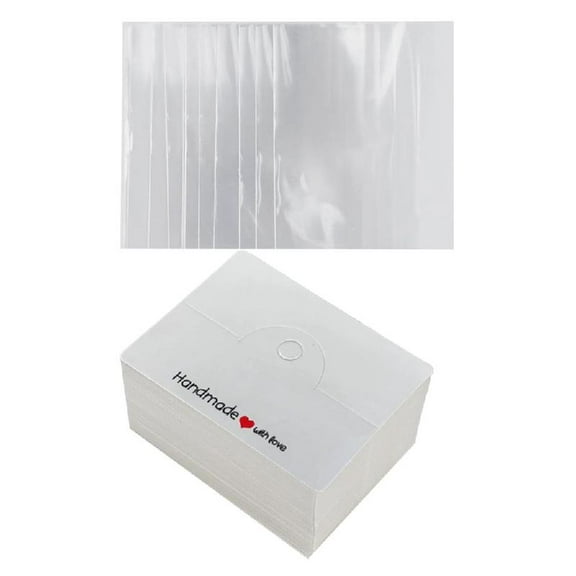 100pcs 8x6cm Foldable Hang Card Head for Jewelry Bracelet Necklace Packaging DIY