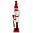 thumbnail image 3 of Northlight 14" Red and White Wooden Skiing Christmas Nutcracker, 3 of 5
