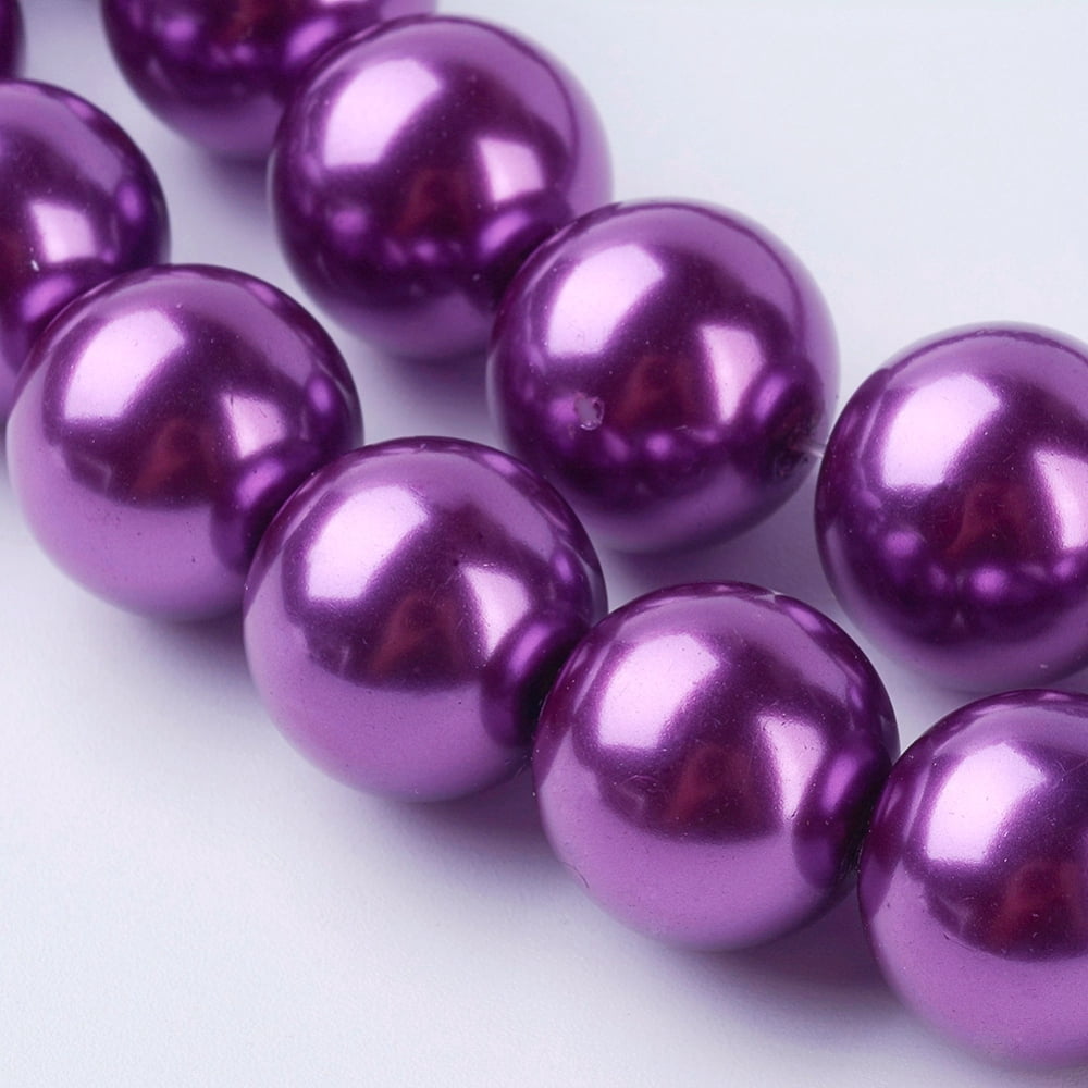Glass Pearl Beads Strands Round Mixed Color 6mm Hole: 0.5mm about 140pcs/strand 32 inch/strand