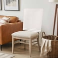 thumbnail image 6 of Farmhouse Beige White Striped Chair Back Covers, Removable Chair Covers for Dining Chairs Set of 4, Washable Chairs Slipcovers Back Seat Protector for Wedding Party 19"x20", 6 of 9