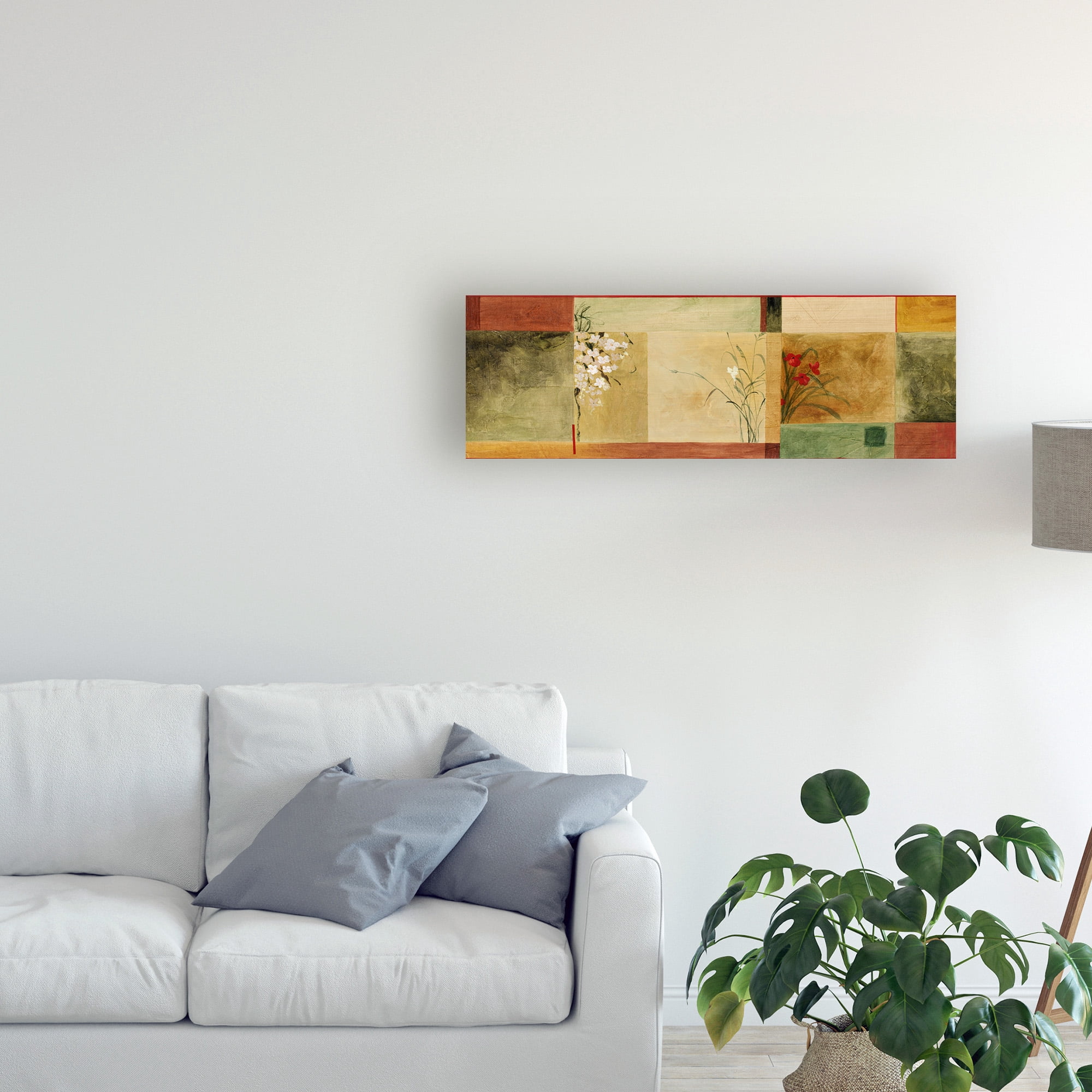 Trademark Fine Art 'Colorful Panels Floral' Canvas Art by Pablo Esteban