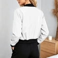thumbnail image 6 of Puntoco Women's Water Resistant Zip Up Bomber Jacket, Lightweight Cropped Outdoor Windbreaker with Pockets, 6 of 8