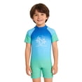thumbnail image 1 of Baby Boy Rash Guard Short Sleeve Hawaiian Print Boys One-Piece Swimsuit Sun Protection 6-12 Months Swimsuit Boy, 1 of 7