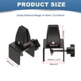 thumbnail image 2 of Uxcell 1.8x1.3x2.1" Desk Divider Support Clamp, 2 Pcs Aluminum Desk Shield Clamp Desk Divider Partition Clamp Sneeze Guard Clamp Bracket for Office Home Desk Panel, Black, 2 of 7