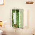 thumbnail image 1 of Wall-Mounted Glacier Tissue Holder: Transparent Green ABS+PET Storage Box for Kitchen, Bathroom & Living Room – Space-Saving, Multi-Functional Design with Easy Installation & Customizable Logo Option, 1 of 6