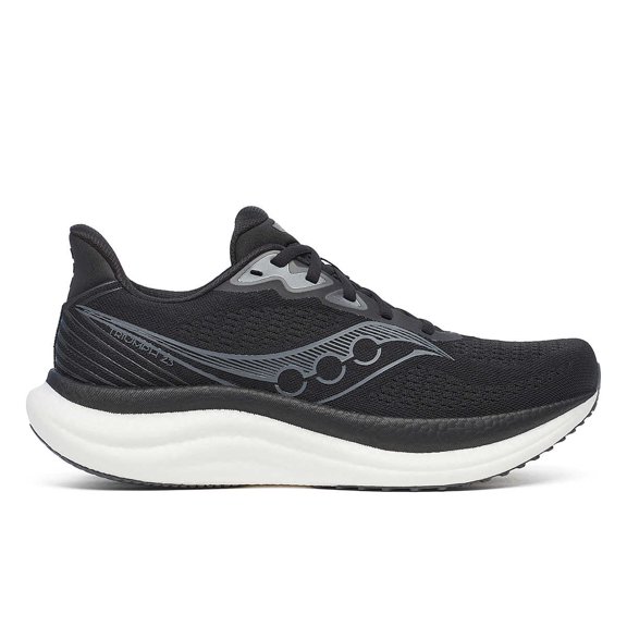 Saucony Men's Triumph 23, Black / White, 12.5, Medium