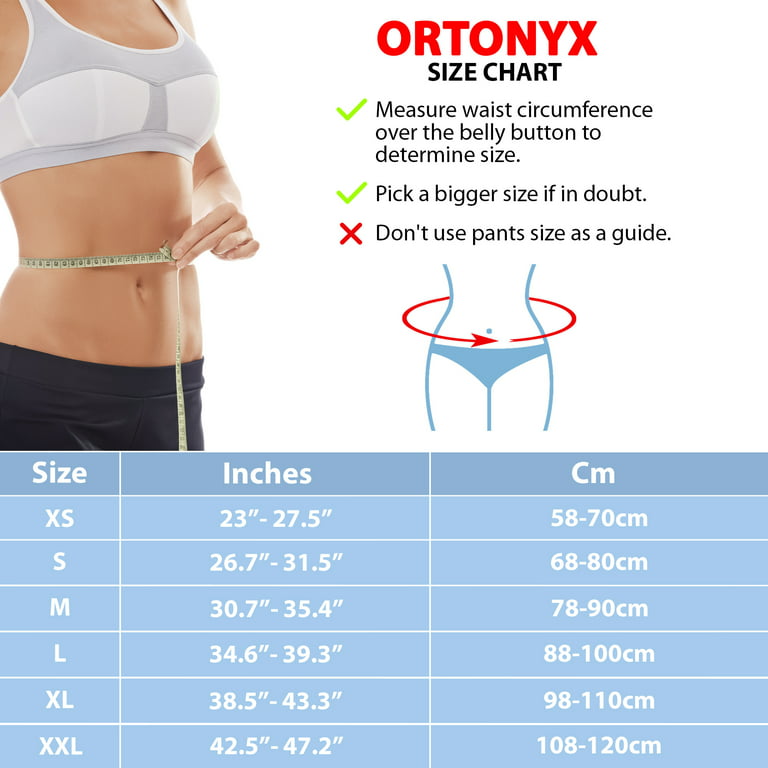 Ortonyx Full Back Support Brace Flexible Lightweight Breathable, XL