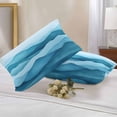 thumbnail image 3 of Abstract Blue Outdoor Pillow Covers Pack of 2 Gradient Modern Mountain Seawave Stripe Waterproof Throw Pillow Covers Decorative Cushion Cases for Patio Garden Tent Balcony Couch 20x12 inch, 3 of 8