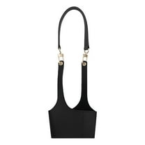 Ikeay 1*Self-Adhesive Leather Cup Holder, Coffee Cup Holder Tea Cup Protective Sleeve Water Bottle Holder Pu Leather Pouch Outdoor Camping Shopping Travel Cup Sling, Glass&Bottle