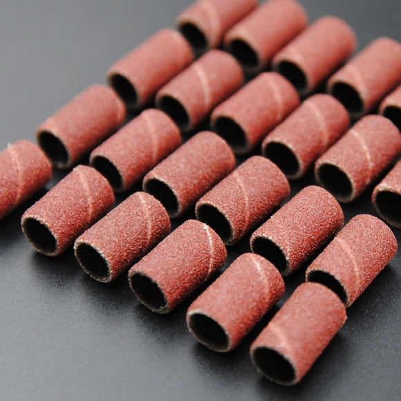 Yimart 100 bandas de lijado para uñas de grano 80 para brocas de uñas, máquina de manicura y pedicura