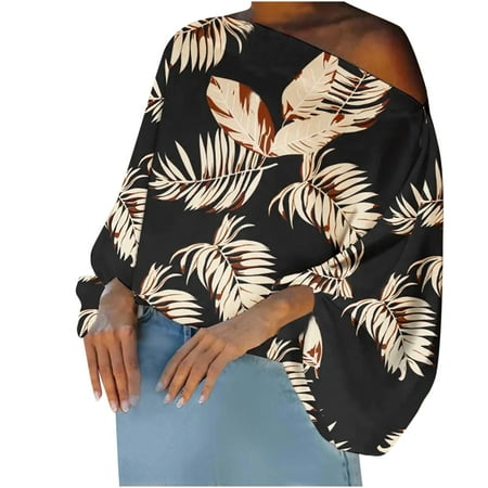 

Women s Elegant Flared Sleeve One Shoulder Pullover Long Sleeve One Shoulder Top Shirt Ladies Summer Boho T-shirts Sexy Going Out Y2k Trendy Blouses Loose Fit Tees Sweatshirts Tops corset tops