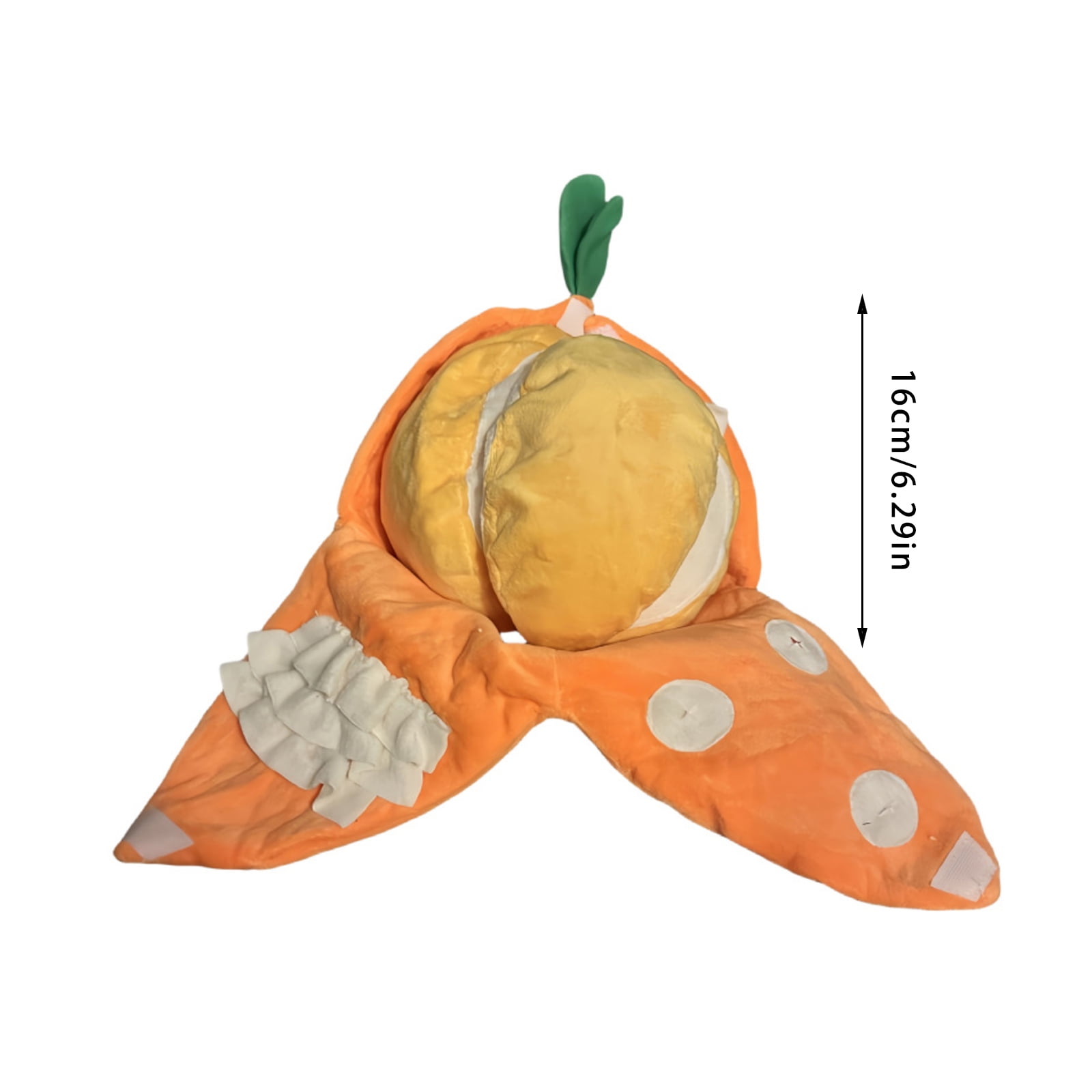 Interactive Dog Toy Plush Dog Toy Orange Polka Dot Plush Fabric Interactive BallforDogs Soft Play Dog ToyforPuppiesandAdult Dogs Single Pack