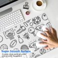 thumbnail image 4 of Long Mouse Pads for Desk,Doodle Sports Icons Pattern Desk Mats on Top Of Desks, Desk Mouse Pad Extra Large with 3mm Non-Slip Base and Stitched Edge for Gaming,Office,Work,Home 31.5"x11.8", 4 of 6