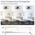 thumbnail image 2 of Ventilador de techo LEDIARY, 22 pulgadas, montaje empotrado, 6 velocidades, 120 V, negro, 2 of 7