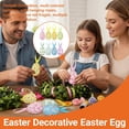 thumbnail image 4 of Easter Eggs Hanging Ornaments, Colorful Foam EasterHanging Eggs Decorations, Buffalo Plaid Dots Easter Hanging Decorations, with Bow Bunny and Floral Designs, for Tree Basket Filler Decor, 4 of 8