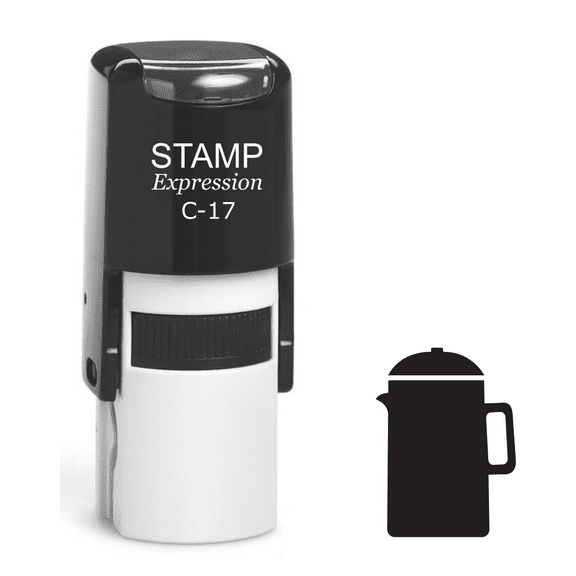 stampexpression - Coffee Maker Self Inking Rubber Stamp - Black Ink (A-61401)