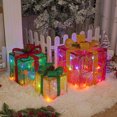 thumbnail image 4 of Decoraciones de caja de regalo de Navidad, juego con pilas de 3 para decoración de habitación de árbol de Navidad, 4 of 5