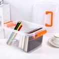 thumbnail image 4 of Plastic Stackable Storage Box, Large Capacity Dustproof Storage Container Bin with Lid for Storing Jewellery Beads Arts Crafts, 4 of 7