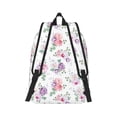 thumbnail image 2 of Honeii Rose Flower B Print Canvas College Laptop Backpack, Durable Rucksack Travel Notebook Bag School Backpack Book Bag for Men Women-Small, 2 of 7