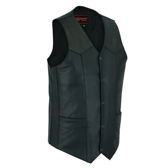 Daniel Smart ST to 6XLT Men leather motorcycle vest Unique Design biker vest for men with 2 Front & Inside Pockets