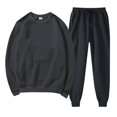 thumbnail image 2 of Gibobby Set Pants y Sudadera Mujer Sudadera informal de lana Unisex para otoño e invierno, de tendencia a la moda, cuello redondo, manga larga, pantalones con(Gris,M), 2 of 4
