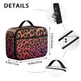 thumbnail image 6 of Black and Pink Leopard Print Insulated Lunch Bag Teens,Bento School Lunch Bag for Teens for Work,Picnic or Travel 10.6x7.7x4.3 Inches,12 Can Capacity, 6 of 6