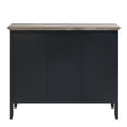 thumbnail image 4 of Benjara Nori 47" Sideboard Buffet- 3 Drawers- Antique Oak Brown and Black, 4 of 7