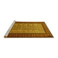 thumbnail image 2 of Ahgly Company Machine Washable Indoor Square Persian Yellow Traditional Area Rugs, 7' Square, 2 of 4
