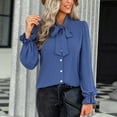 thumbnail image 1 of Blusa Informal ANGGREK de manga larga color Puro, 1 of 8