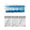 thumbnail image 4 of Valances for Windows Blue Gradient Rod Pocket Cafe Window Treatments Valance Curtains for Kitchen Bathroom Laundry Basement Windows 56"x16", 4 of 9