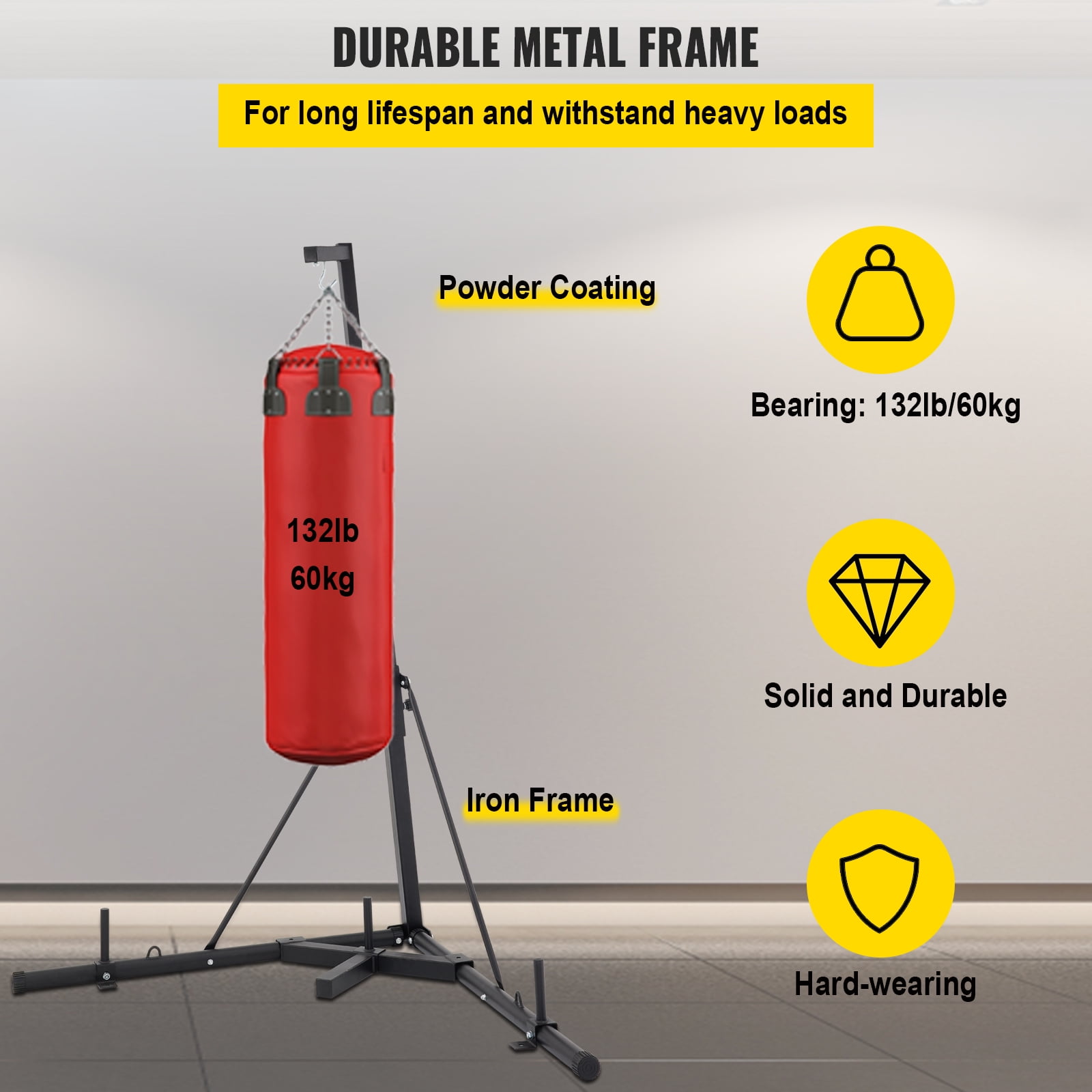 Foldable punching bag sales stand