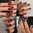 thumbnail image 5 of (Buy 2 Get 1 Free)24 PCS Press On Nails Medium Square, Solid Lavender Purple Fake Nails, Glossy Full Cover Acrylic Nail Tips, Reusable False Nails with Glue for Women Daily Wear, Party, 5 of 13
