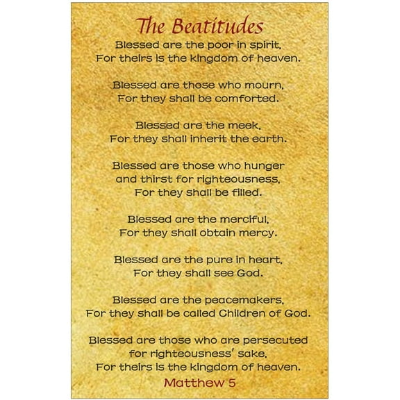 Creation Enterprises The Beatitudes Inspirational Christian 17'' x 11" Poster